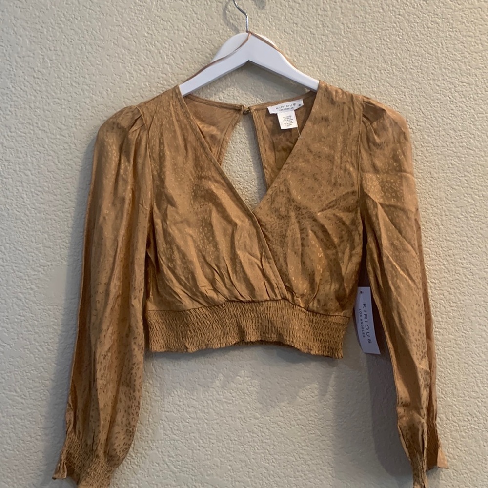 Kiriois Gold Blouse NWT